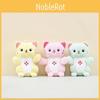 Cute Plush Cat Keychain Ultra-soft Pp Cotton Flower And Fishbone Doll 12cm