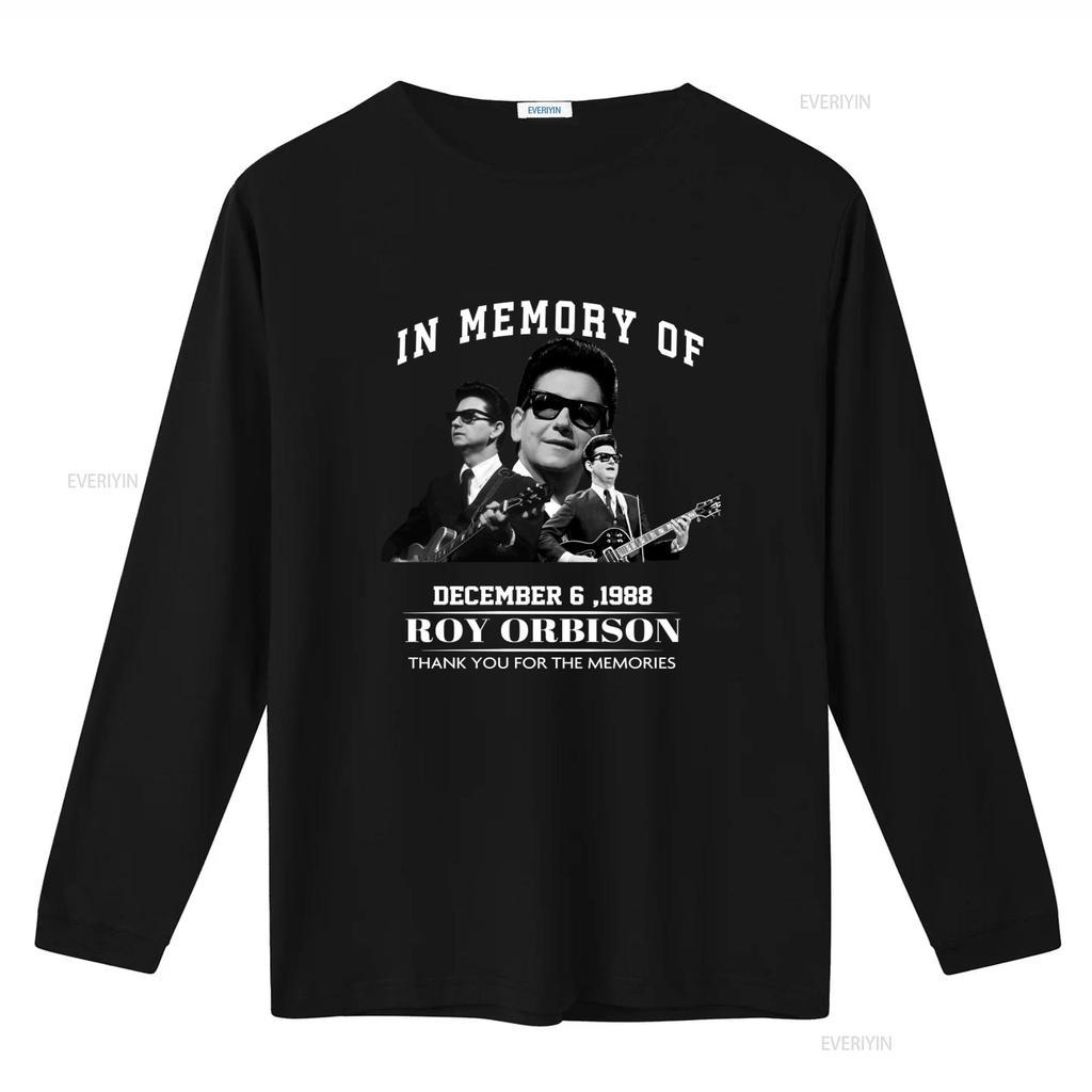 Roy Orbison Tribute T Shirt In Memory Of December 6 1988 Thank You For The Memories Sizes S 5XL vintage Washed Casual
