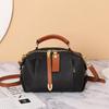 Genuine Cowhide Retro Boston Handbag 2024 - Trendy Leather Pillow Messenger Bag for Women