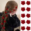 10pcs Resin Hair Clip Rose Hair Buckle Fashion Korean Headwear Accessories Valentine's Day