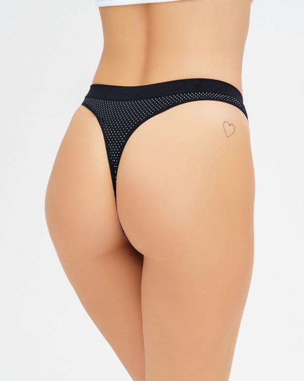Трусики стринги в горошек ISSA Plus