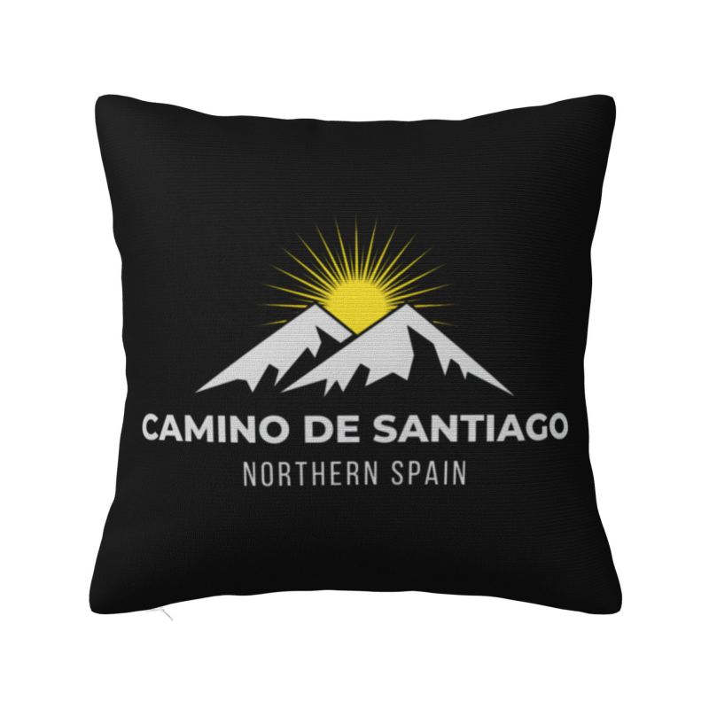 Buen Camino De Santiago Throw Pillow Covers Bedroom Decoration Cute Cushions Cover For Sofa Chair Square Polyester Pillowcase