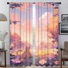 Небо и океан элегантные шторы для комнаты 2 шт тюль для спальни абажуры Хэллоуин украшение гостиная занавеска перегородка кухня