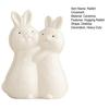 Пасхальный обнимающийся кролик Керамическая фигурка Миниатюрная Розовая Белая Пара Кроликов Статуэтка Дом Офис Рабочий стол