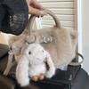 2025 новая плюшевая сумка женская портативная сумка-корзина для овощей плиссированная сумка-ведро модная одноплечевая сумка-кроссбоди сумка для волос женская