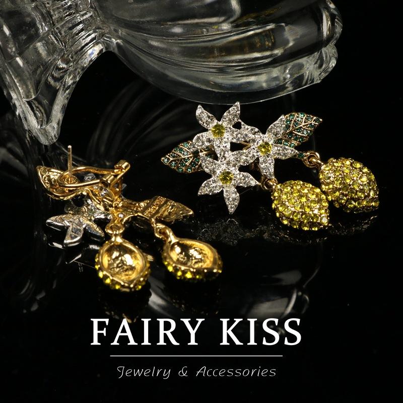 Модные серьги-капли в виде цветка, инкрустированные бриллиантами, женские универсальные серьги высокого класса, иглы из серебра 925 пробы