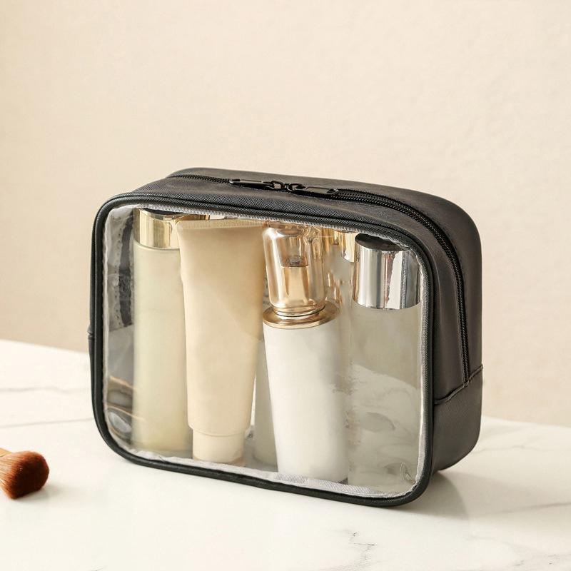 Прозрачная косметичка из ПВХ для женщин, водонепроницаемая прозрачная косметичка, косметичка, органайзер для макияжа, сумка для хранения туалетных принадлежностей для ванны