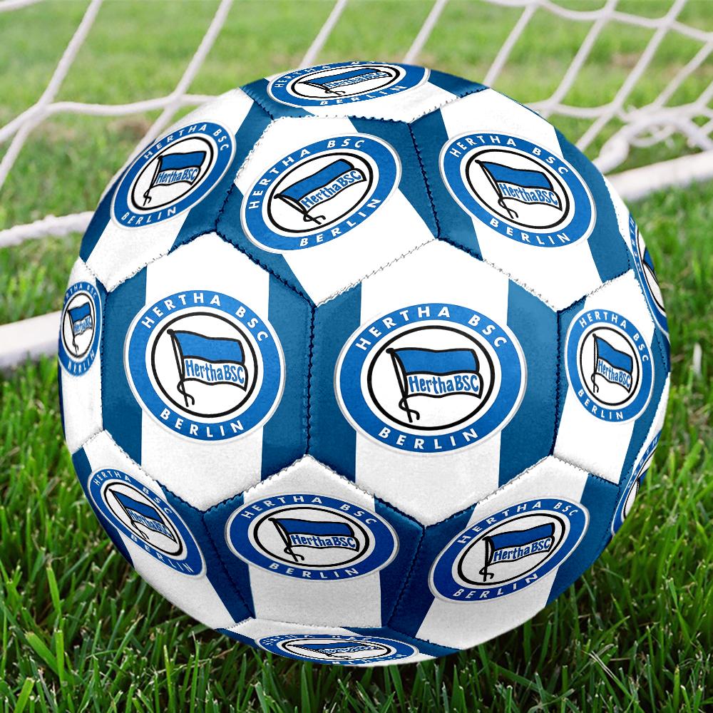 Hertha Bsc Berlin Crest Size 5 Soccer Ball,Indoor/Outdoor Suitable for Training Matches Tournaments Practice Games Perfect Gift for Fan