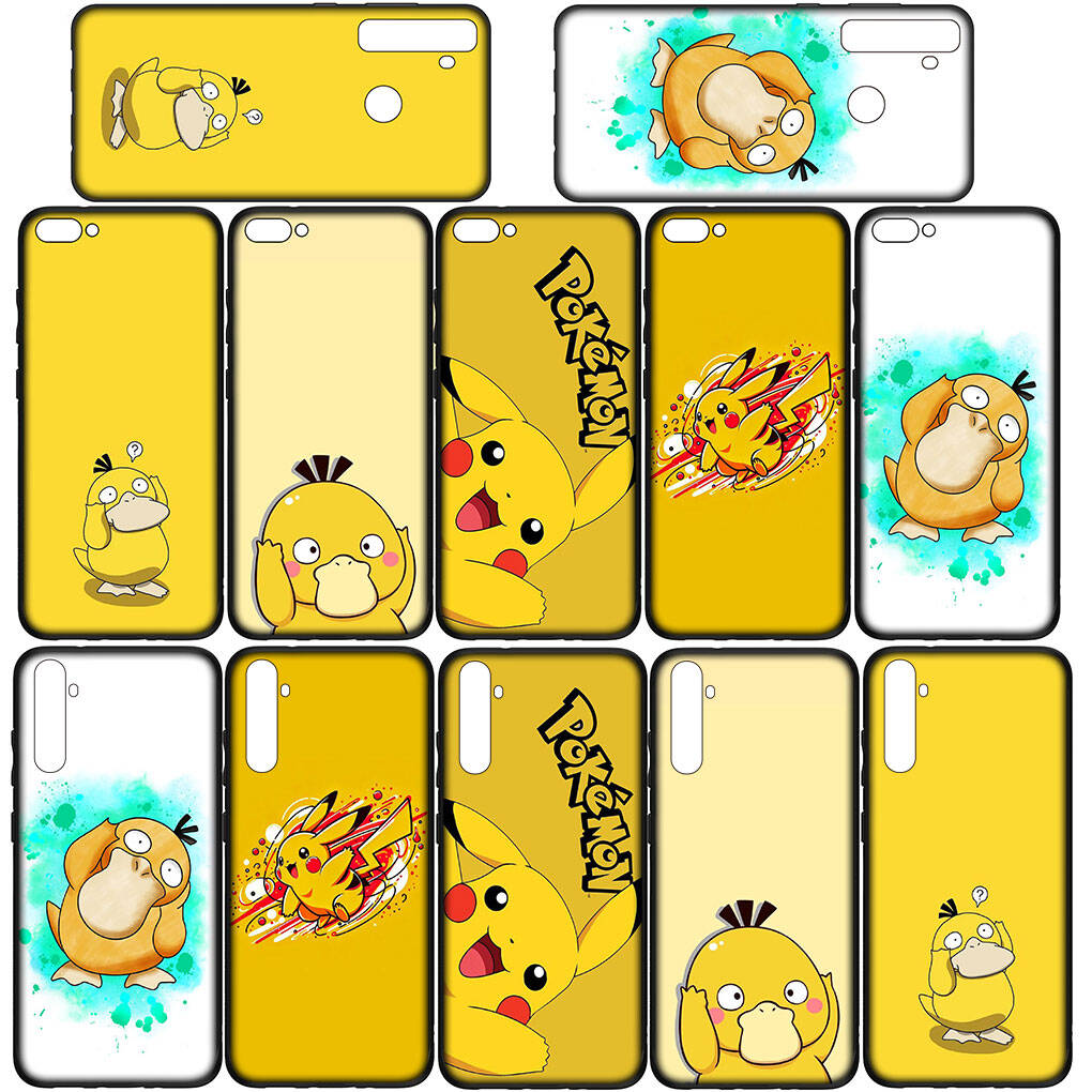 Phone Case for iPhone 17 16 15 Plus Xiaomi Poco F8 F7 X7 X6 M8 C85 C75 Redmi Note 14 12 11 13 Pro Max A4 14C 13C 15C Psyduck Pokemon GO Pikachu Cover