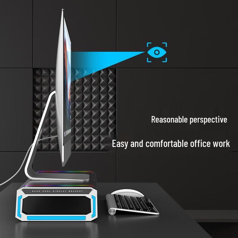 ICE COOREL Подставка-органайзер для монитора и ноутбука с USB-хабом и RGB-подсветкой