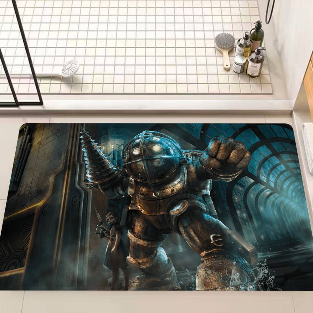 Видеоигра B-BioShock Коврик для пола Скандинавский стиль Домашний придверный коврик Коврики для ванной-туалета Коврик для декора спальни/отеля