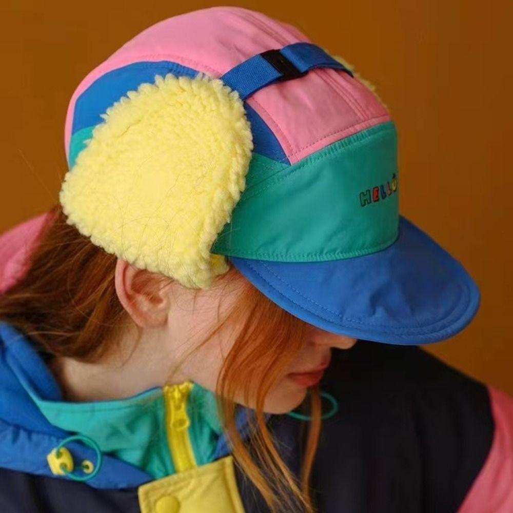 Ветрозащитная зимняя шапка-бомбер с защитой ушей, зимняя лыжная шапка, повседневная кепка с козырьком, для улицы