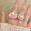 KT cat starfish shell open ring cute niche design high sense fashion versatile temperament jewelry women