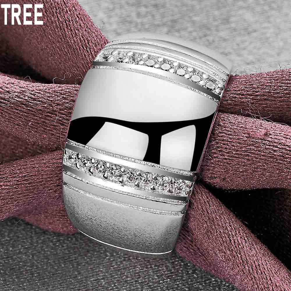 Кольцо из гладкого серебра 925 пробы с цирконием AAA, изысканное, модное, свадебное украшение