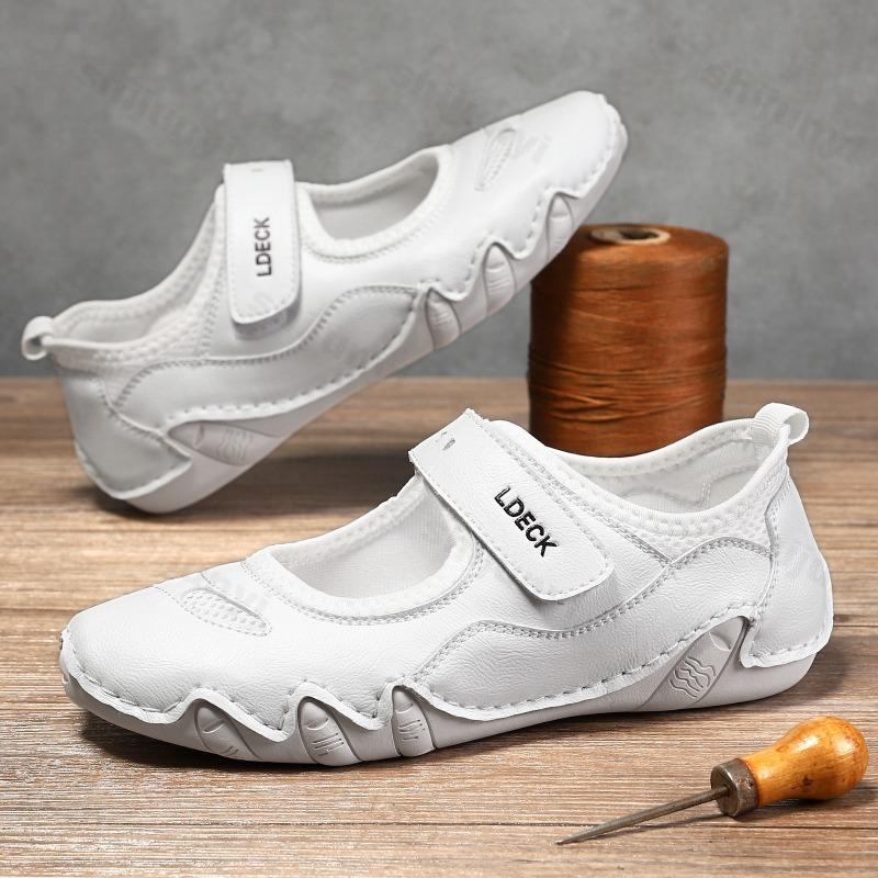 Женская кожаная повседневная обувь 2026 Осень Удобные уличные туфли Мэри Джейн Высококачественные женские кроссовки Удобные балетки Повседневная обувь