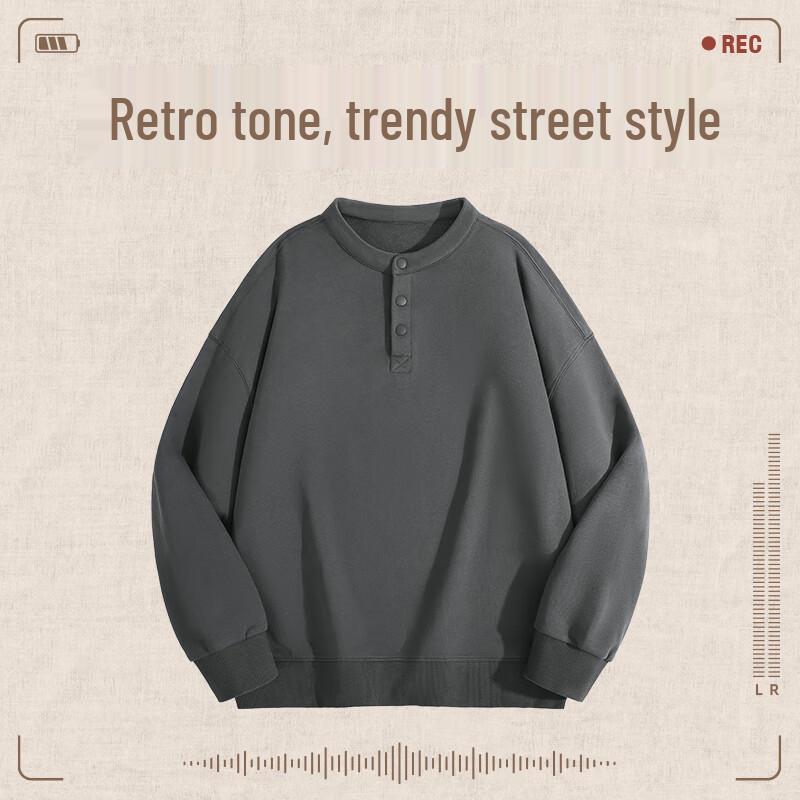 Jeep Мужской свитшот с длинным рукавом и воротником хенли