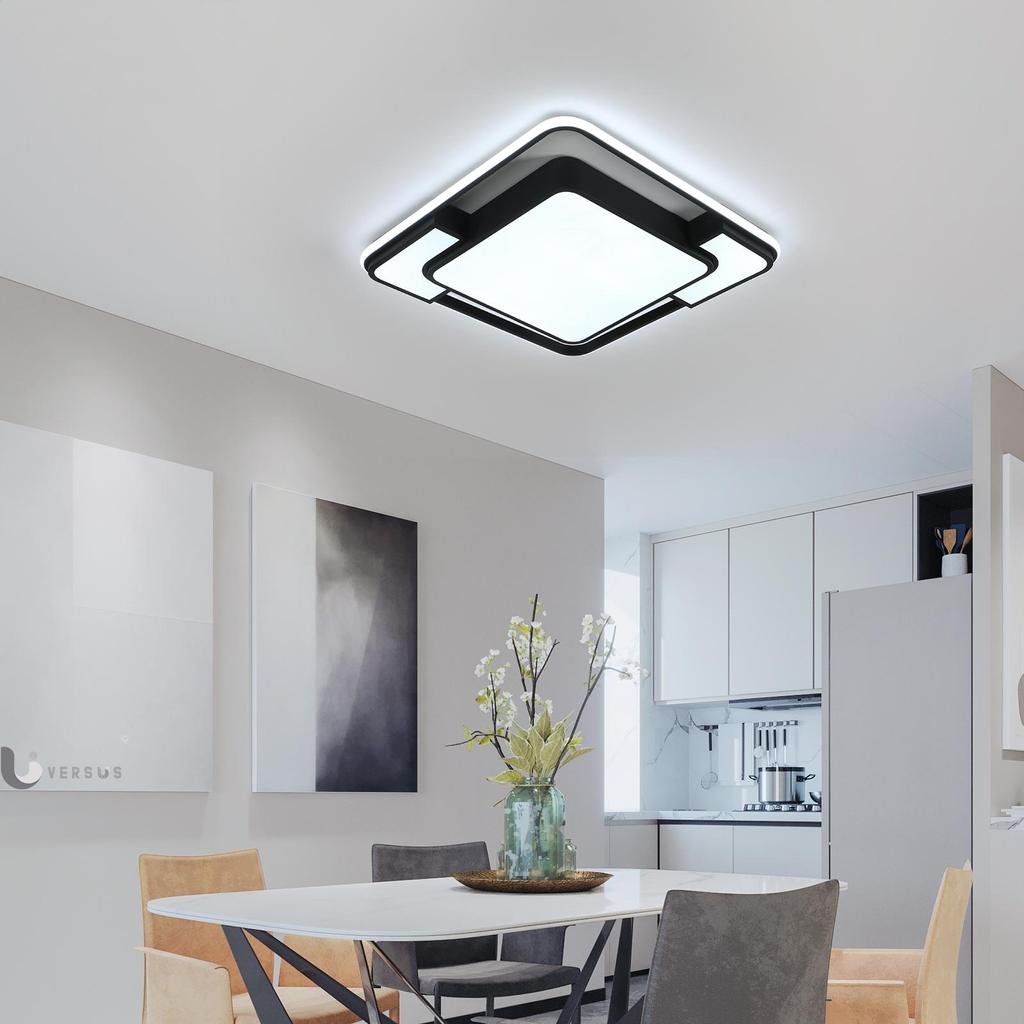 Современный светодиодный потолочный светильник для гостиной, спальни, столовой, кухни, дома, ресторана, квадратная люстра, светильники