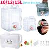 10/12/15L Drinking Water Container with Spigot Leakproof Camping Water Tank Large Capacity Water Storage Carrier for Hiking Car