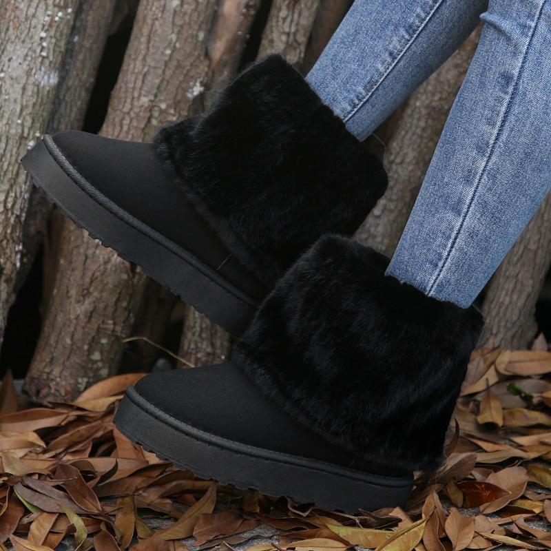Мода 2024 зима женские новые модные нескользящие теплые зимние сапоги на толстой подошве