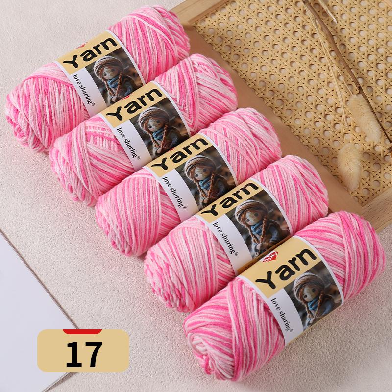500g Gradient Dyed Colorful Yarn, Rainbow Yarn with Multiple Colors,