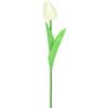 Tulips Silicone Flowers Artificial Decorative Plants for Vase 5 Pcs Cream