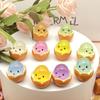 20Pcs Easter Eggshell Chick Micro Landscape Decorations Glowing Easter Eggs Ornament Kids Novelty Toys Easter Decor Diy Gifts