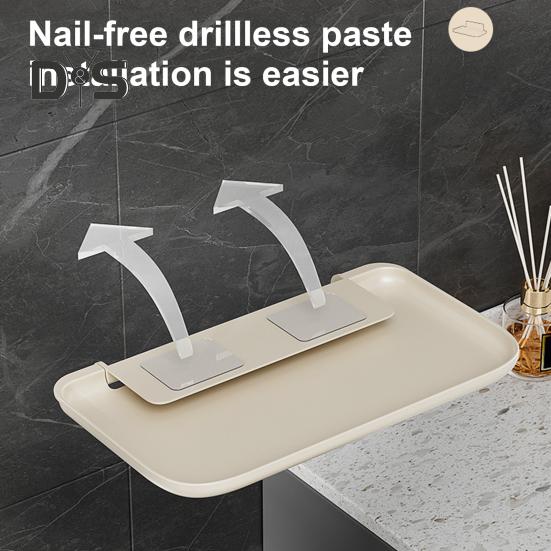 Стеллаж для хранения вещей, настенный органайзер для ванной комнаты, поднос, прочная несущая складная конструкция, поднос для хранения, держатель для полотенец