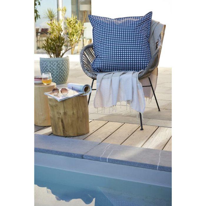 Housse de coussin "Outdoor" toutes dimensions L'effet Papillon - 60x60 - Vickie Minuit