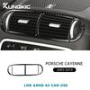 Для Porsche Cayenne 2003 2004 2005 2006 2007 2008 2009 2010 Настоящее Мягкое Углеродное Волокно LHD RHD Наклейка на Центральный Воздуховод Аксессуары