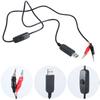Кабель-перемычка USB-папа на зажим, 100 см, адаптер питания для светодиодной подсветки 3 В, вентилятора, лампы, пульта