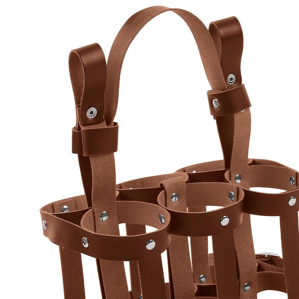 Beer Bottle Holder for Bicycle, Leather Holder, Drink Travel And Hiking