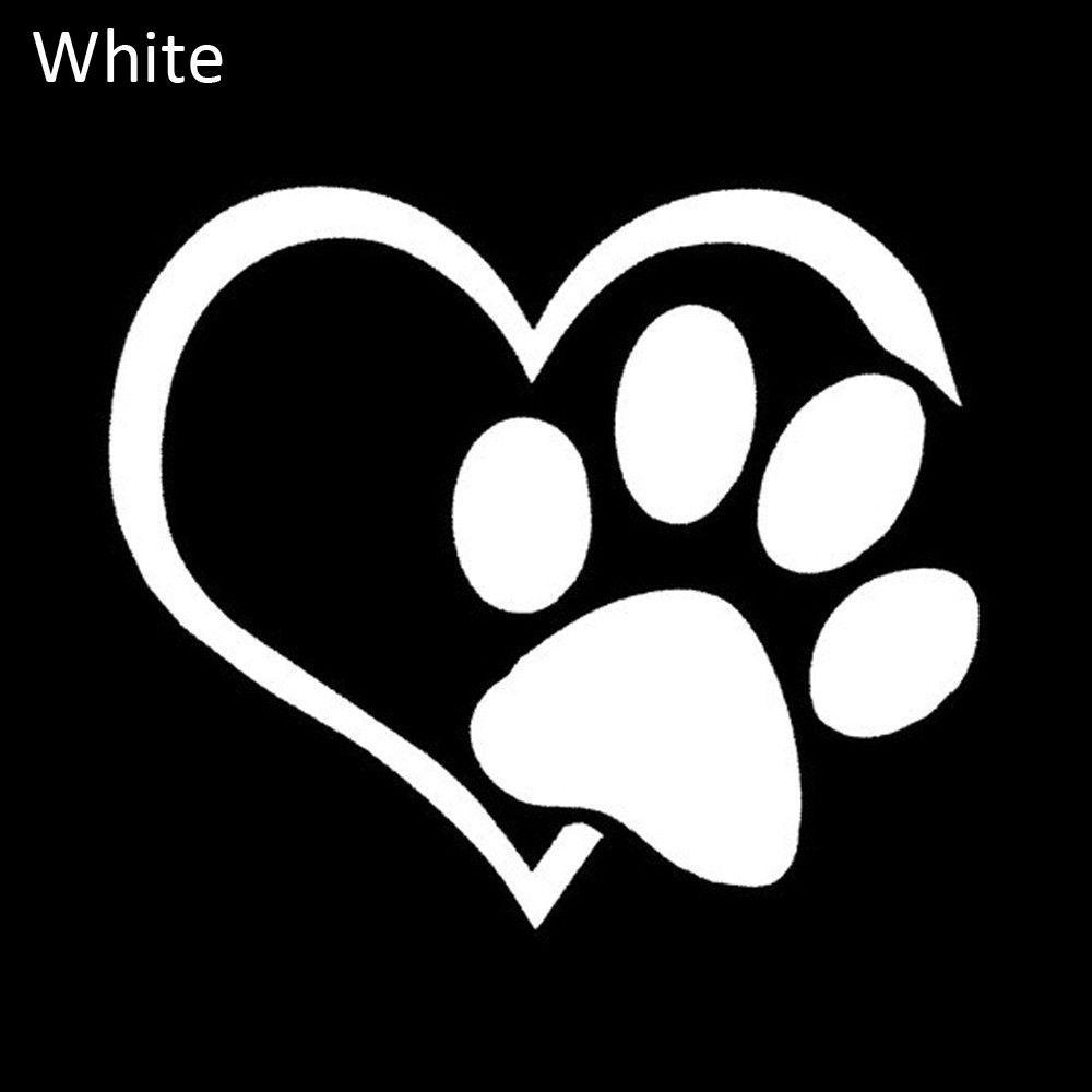 Наклейка с милой собакой, кошкой, сердцем, лапами, светоотражающая наклейка для автомобиля, наклейка на окно, след питомца