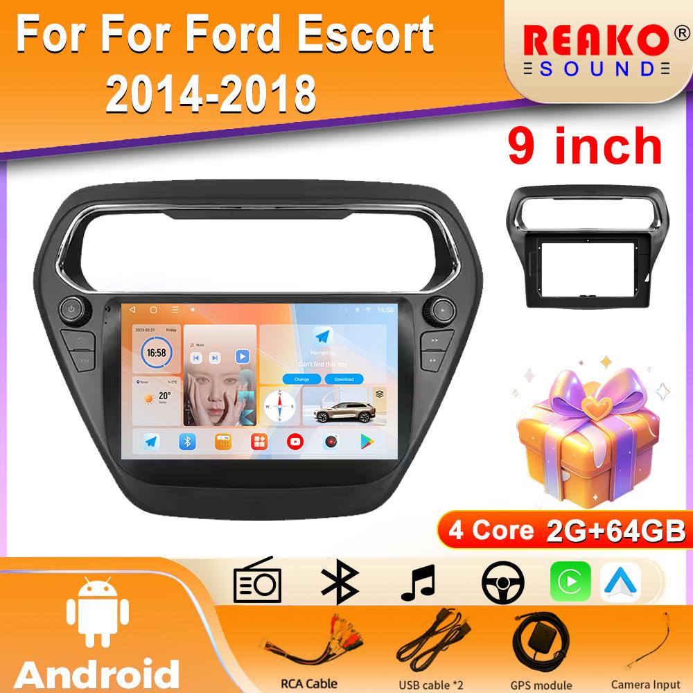 Для Ford Escort 2014-2018 Android Auto Carplay GPS навигация стерео мультимедийный плеер 4G Wifi экран