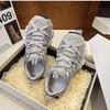 European Station Mesh Thick-soled Dad Shoes Women's 202 Autumn and Winter New Heightened Breathable Round Head Niche Sports and Leisure Shoes