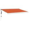 VidaXL Retractable Awning Orange and Brown 3.5x2.5m Fabric and Aluminum 3154592