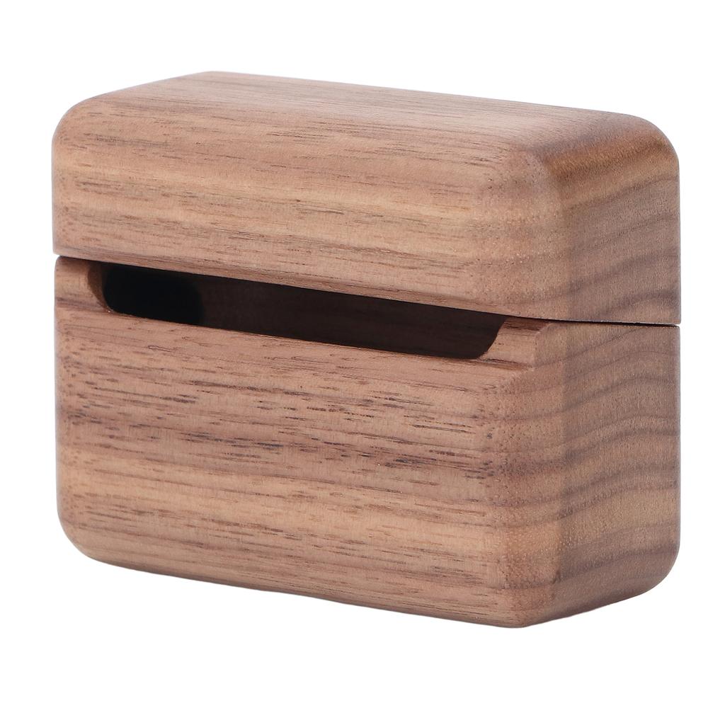 Деревянный чехол для наушников Bluetooth, элегантный вид, отполированный вручную, защитный чехол для наушников Bluetooth