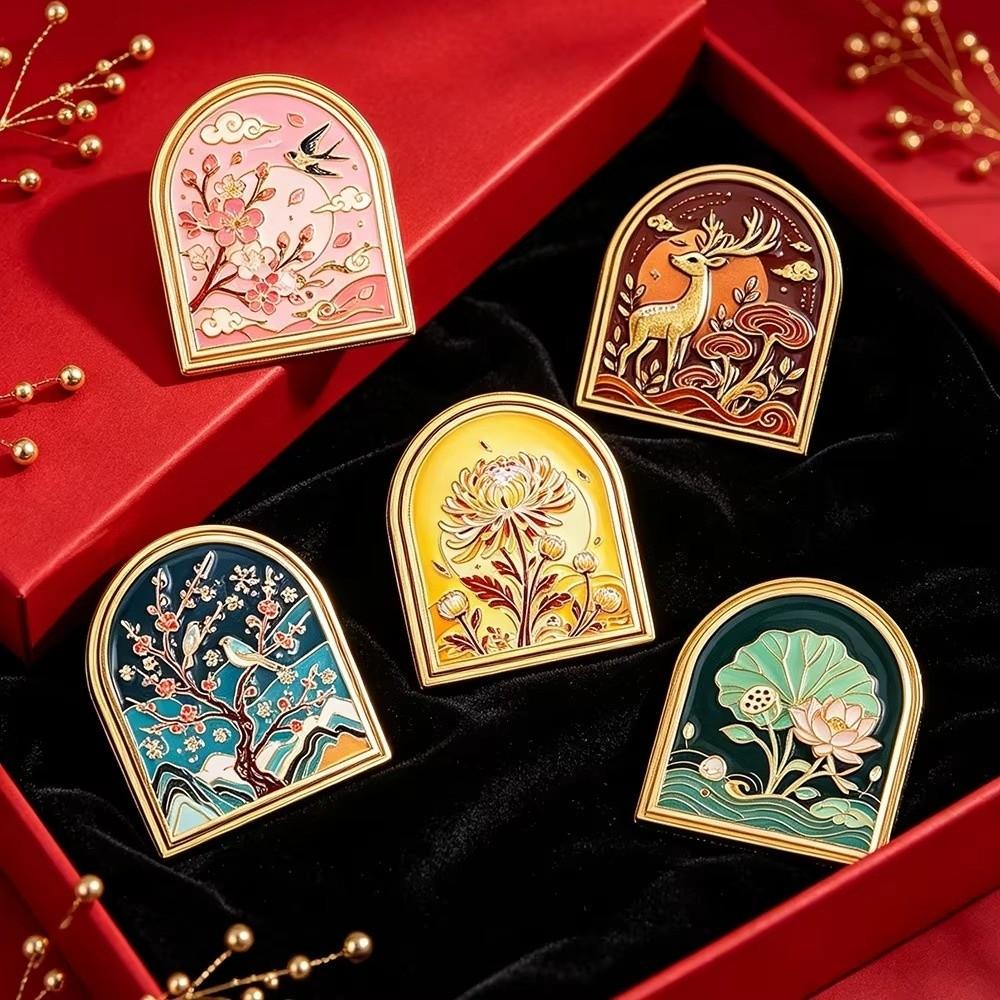 Chinese Floral Page Marker Clip Zinc Alloy Metal Book Clip Book Page Holder Clip Book Lovers