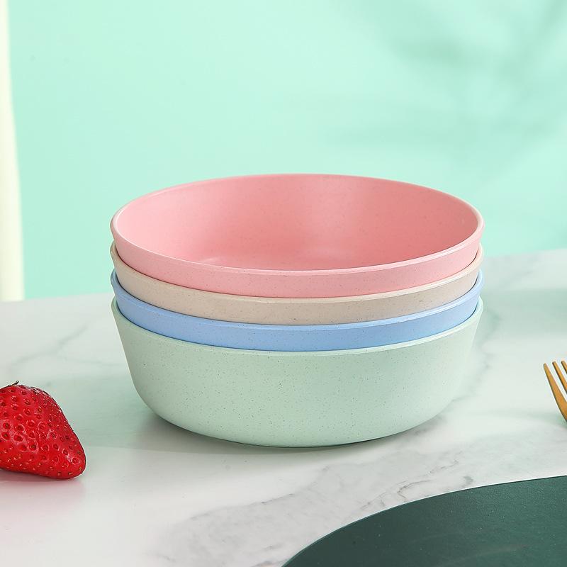 Пластиковая бытовая миска для риса в скандинавском стиле, большая емкость, лапша, сгущенная пшеничная солома, суповые миски, кухонная утварь, инструменты
