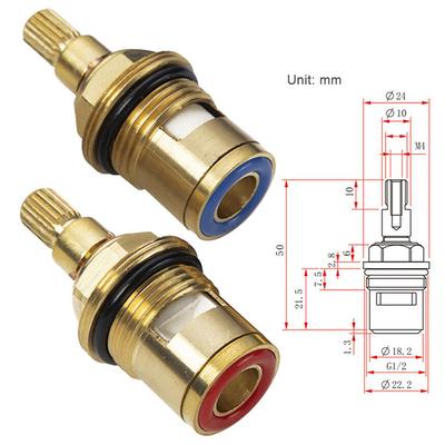 1 пара, новый сменный кран с картриджем, керамический дисковый сальник, четвертьоборотный 1/2