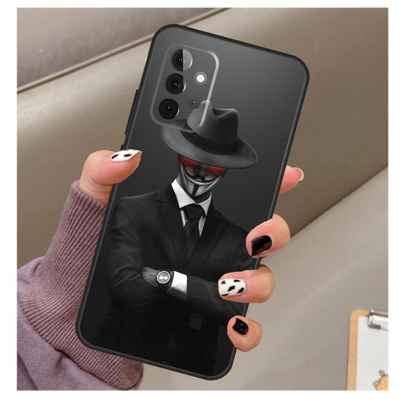 Man Suit Shirt Tie Case For Samsung Galaxy A34 A54 A14 A06 A16 A26 A36 A56 A12 A32 A52 A13 A33 A53 A15 A35 A55