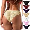 Women Sexy Cute Bowknot Design Crochet Full Lace Panties Low Waist Briefs