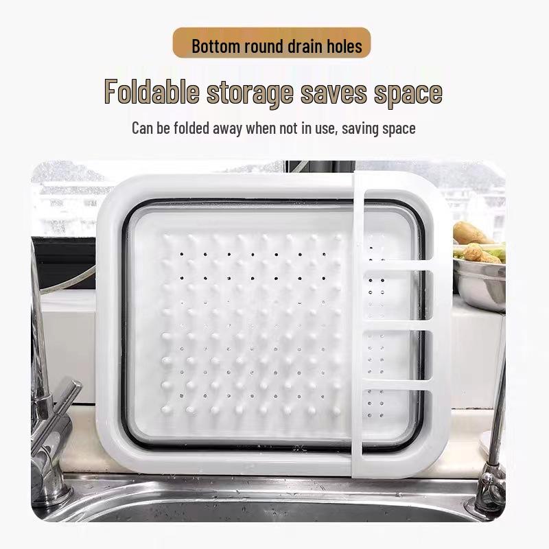 Складная кухонная сушилка для посуды и корзина