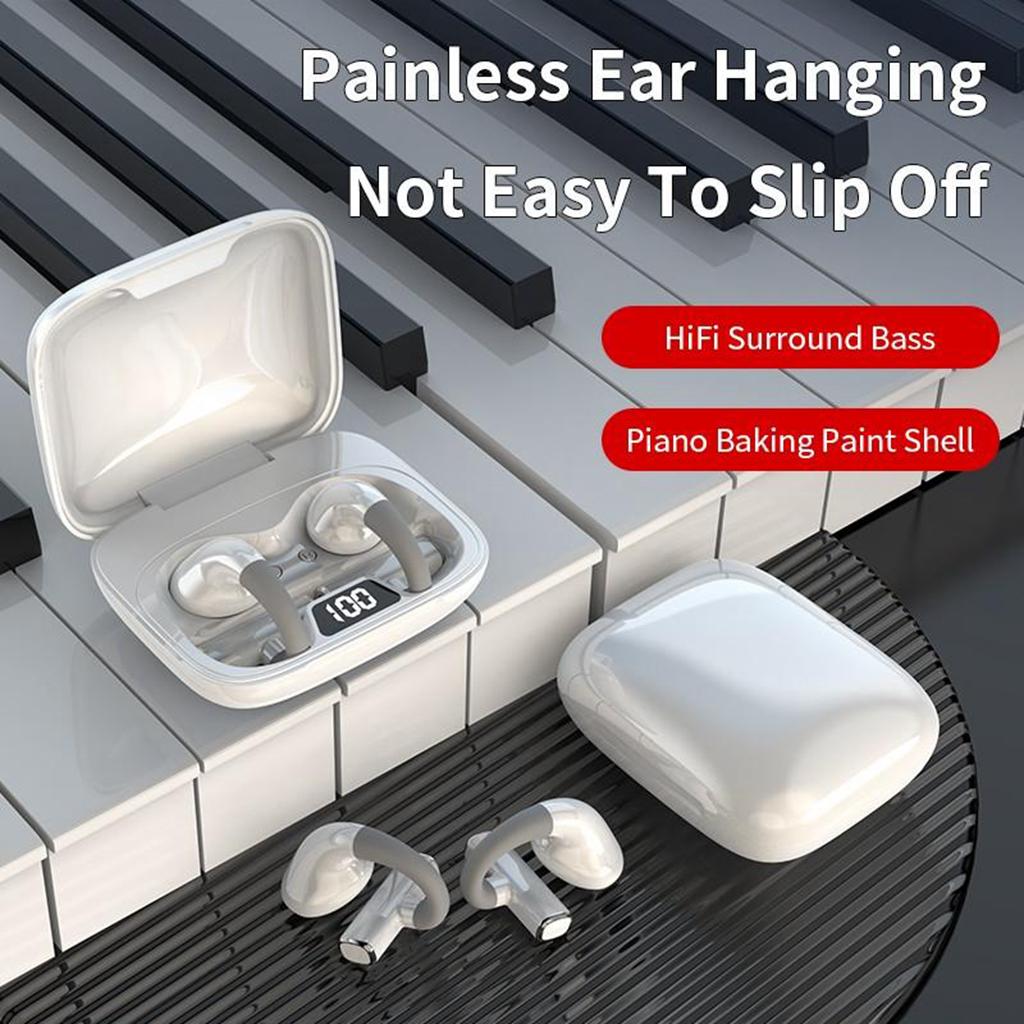 Беспроводная Bluetooth-гарнитура, наушники безболезненного ношения, наушники с тяжелыми басами, Hi-Fi объемный звук, сверхдолгий срок службы батареи