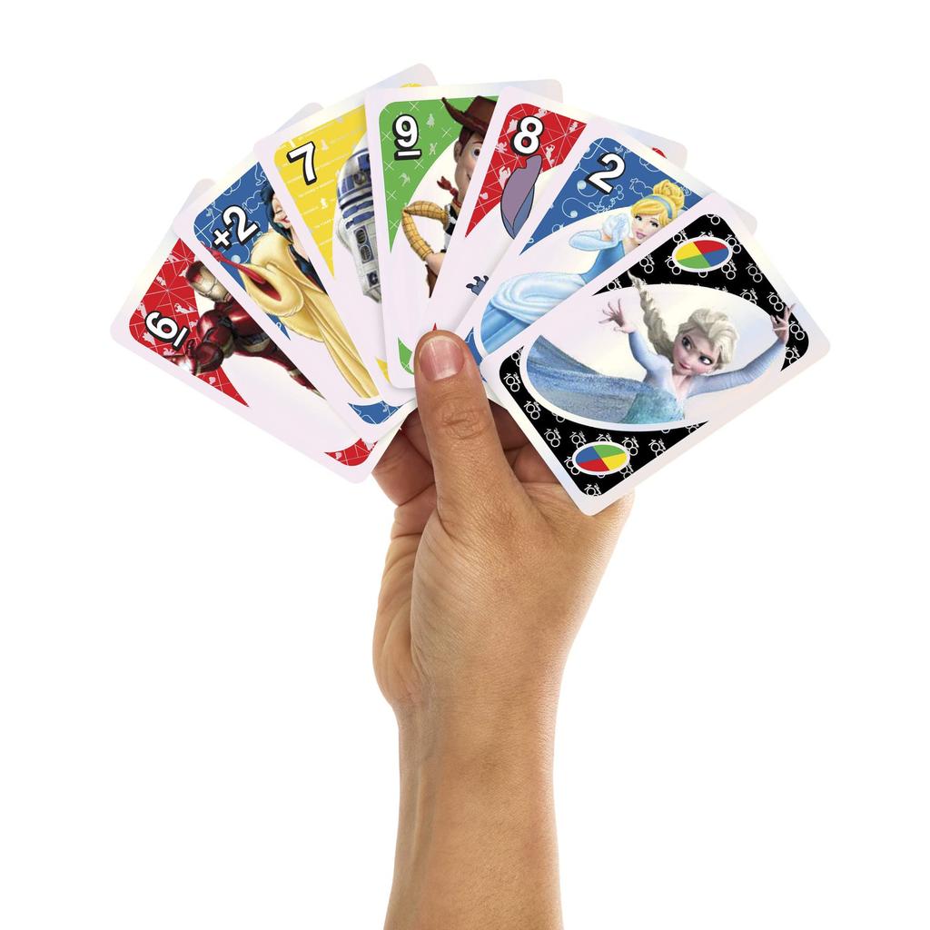 Игра Mattel UNO Disney 100 [Празднование 100-летия Disney] [Карточная игра] [Всего 113 карт, включая памятные карты с голограммами] [Для