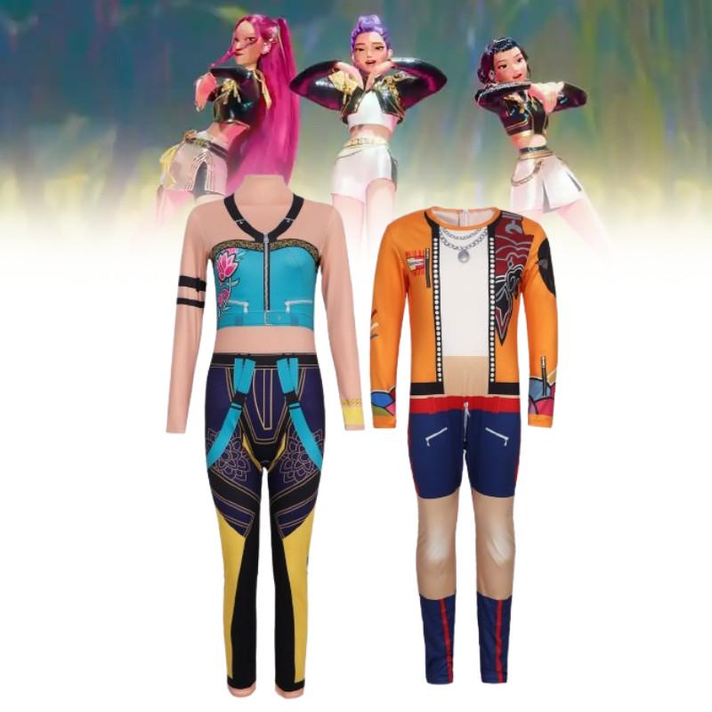 Охотники на демонов Kpop Зои Руми Косплей Комбинезон Костюм Выступление Хэллоуин