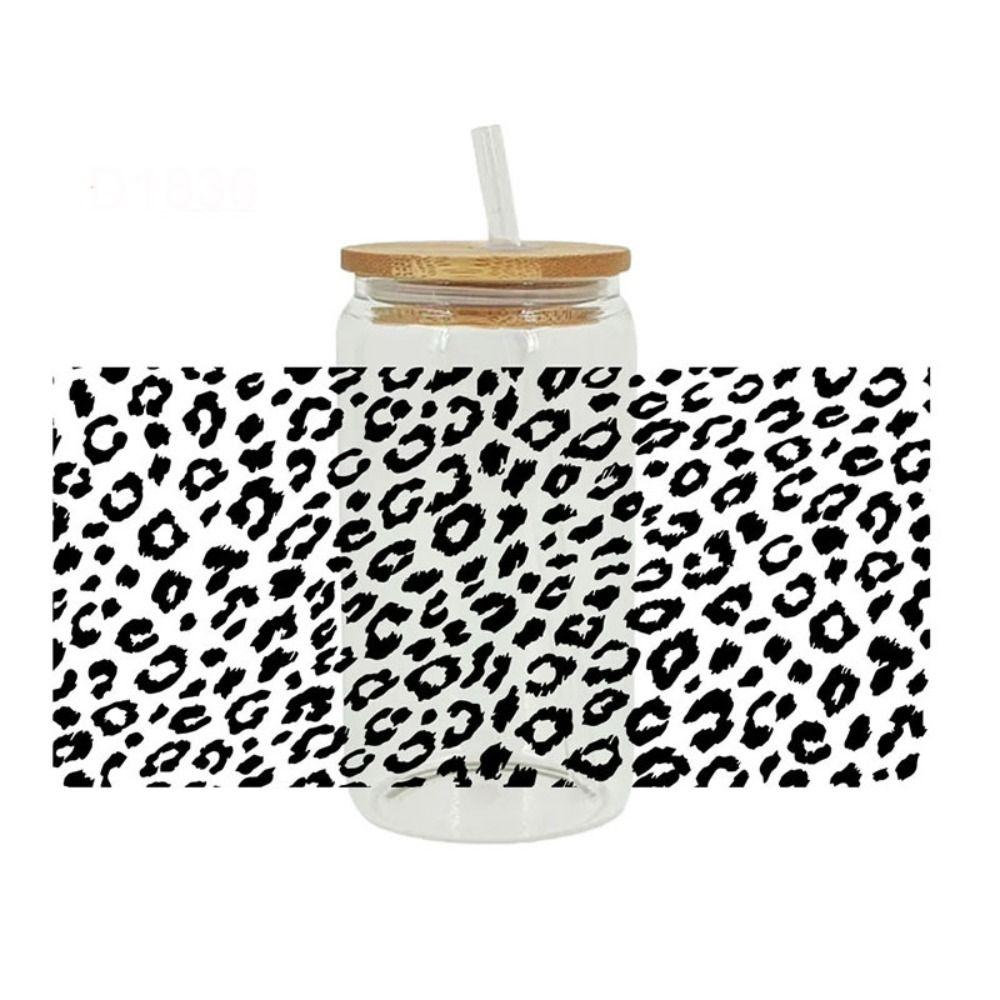 Водонепроницаемая УФ-переносная наклейка DTF, утюг на переносной наклейке на чашку, новая обертка для чашки, стеклянные чашки 16 унций