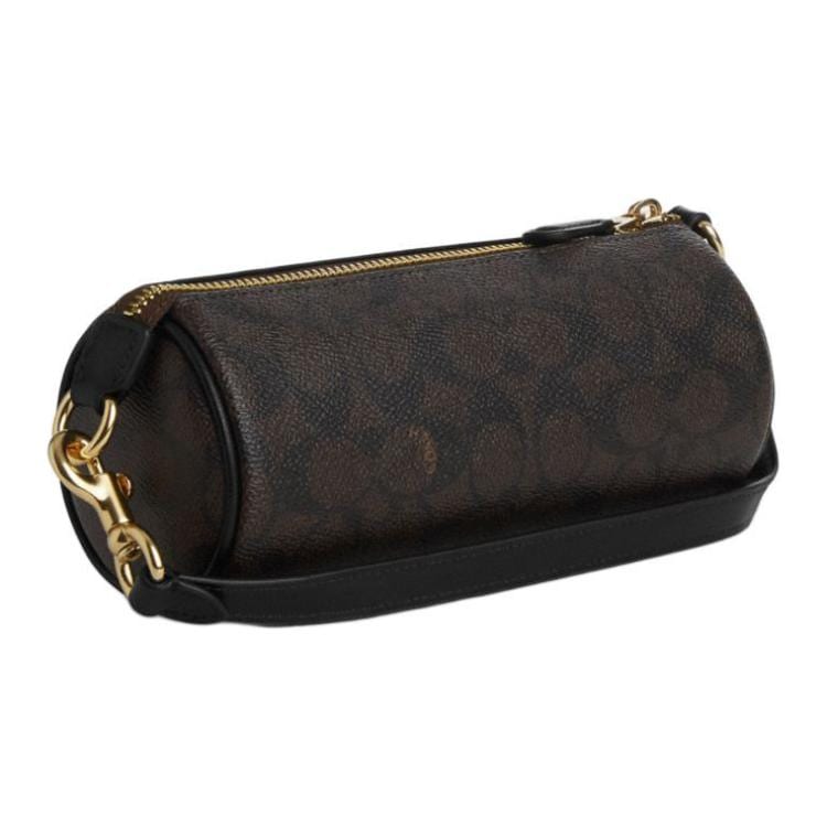 COACH Nolita PVC With Leather Handbag, Shoulder Bag Small Women's Dark Brown CW809-IMXAQ