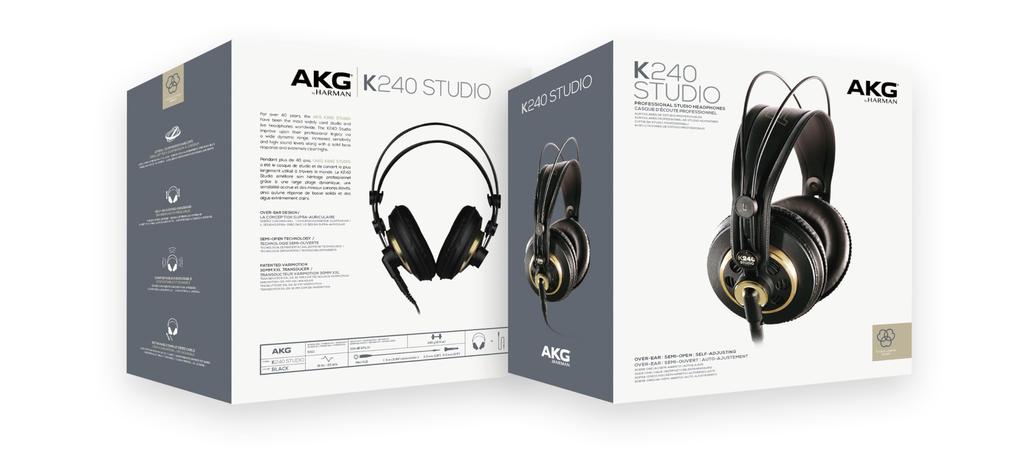 AKG Wired Headphones Studio Monitor K240S Black Semi-Open []