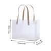 10PCS Transparent Frosted Tote Bag PP Waterproof Companion Gift Candy Bag Flower Wrapping Bag Birthday Wedding Party Supplies