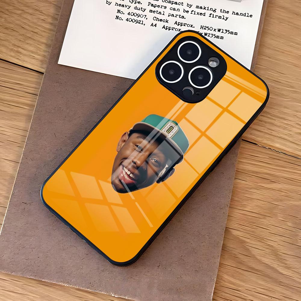 Чехол для телефона T-Tyler T-The Creator Для IPhone 17 Air 16 E Pro Max 15 14 13 Mini 12 Pro 11 Max Plus Черный Стеклянный Чехол